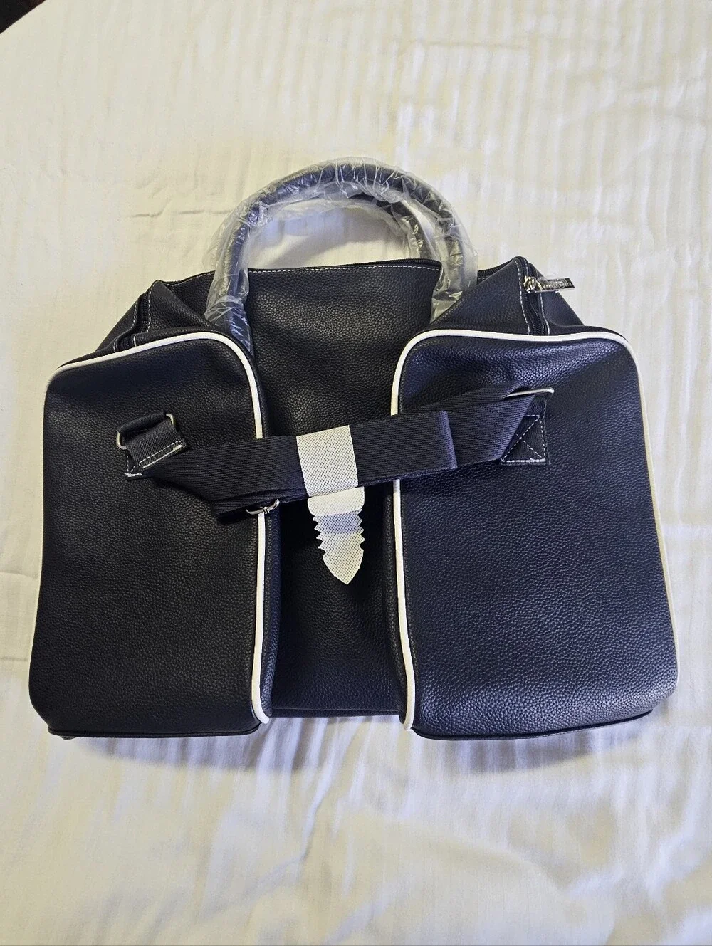 Ralph Lauren Navy and White Polo Duffle Bag